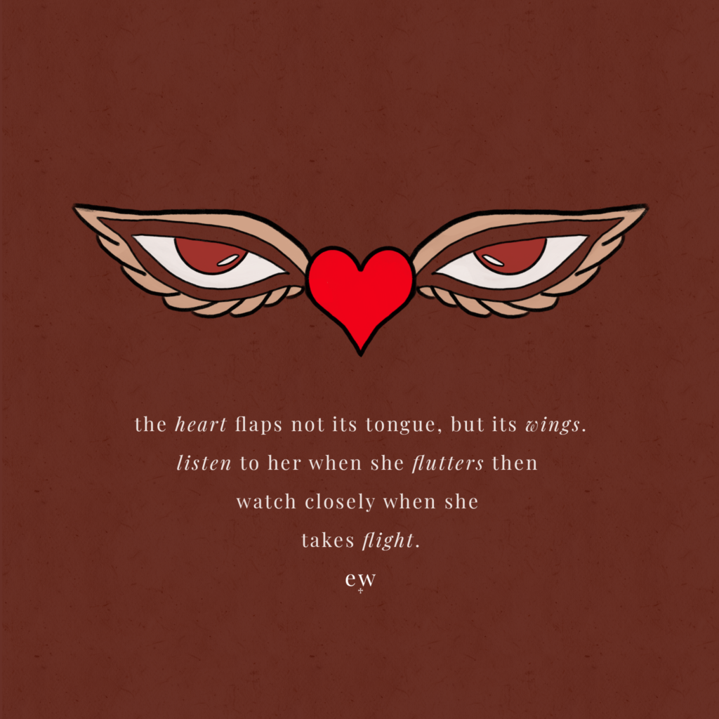 Look, the heart has wings